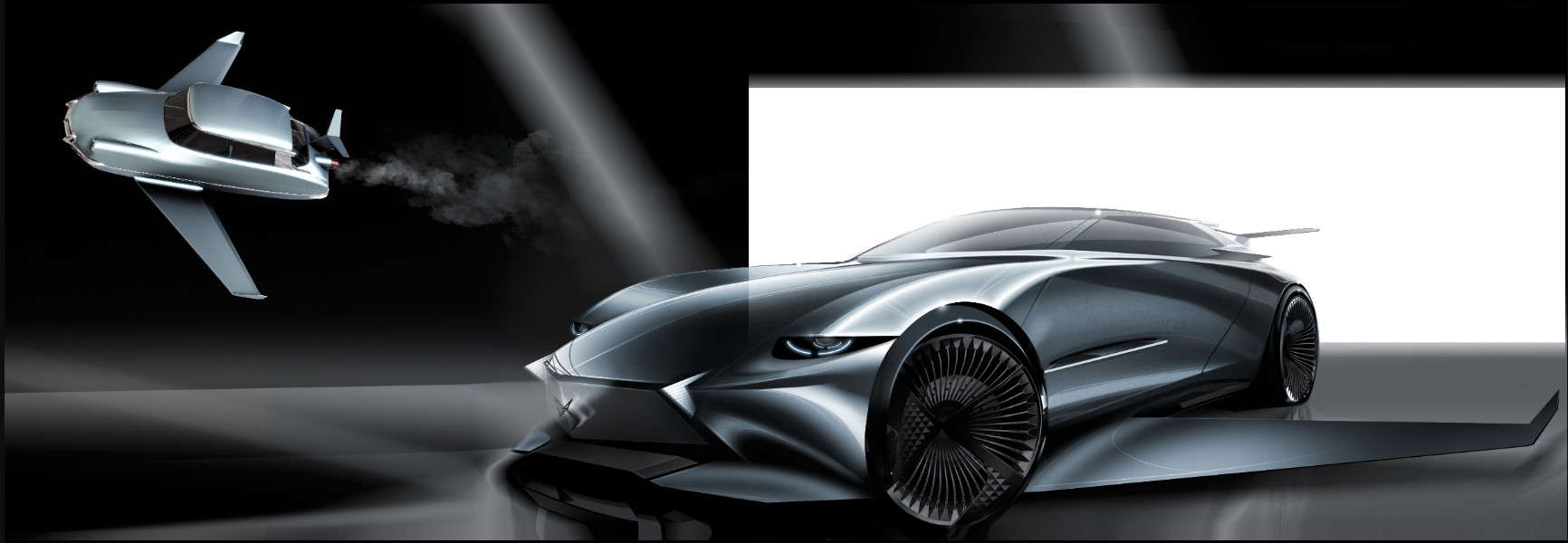 Летючий автомобіль Фантомаса 1965 року та його сучасний прототип